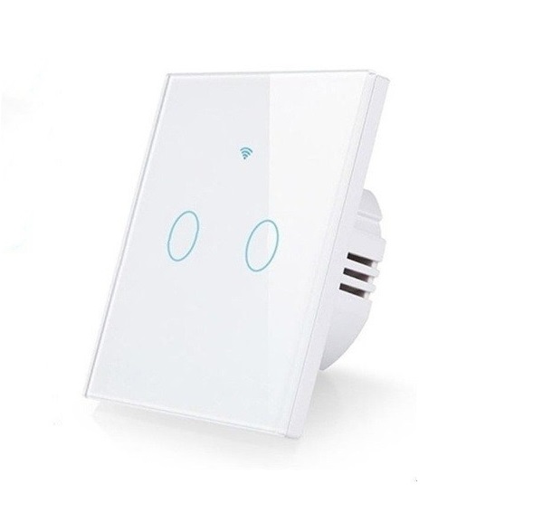 Chytrý Dvoutlačítkový Vypínač Světel s Wi-Fi - Bílý