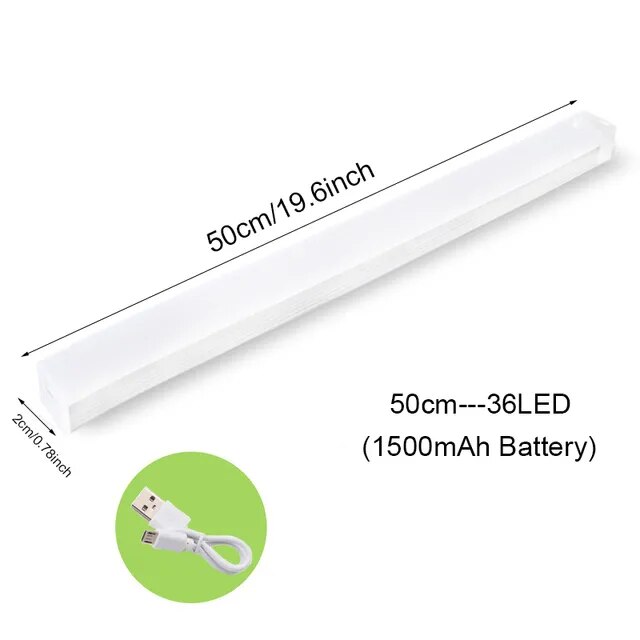LED Světlo s PIR Pohybovým Senzorem 50cm - Barva: Studená bílá