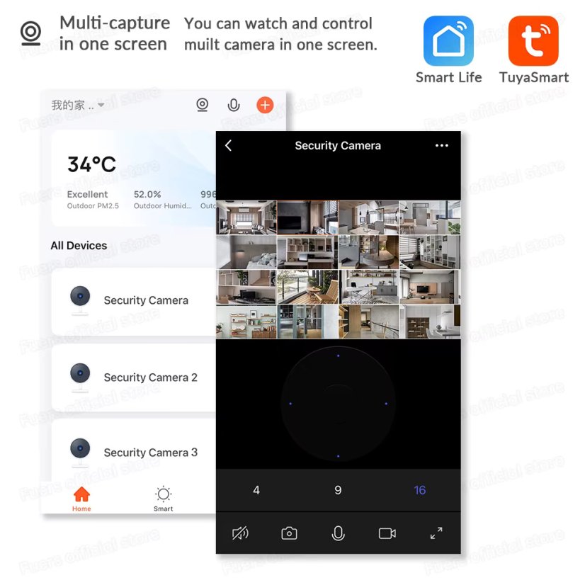 Vnitřní WiFi IP Kamera 5MP Tuya Smart / Smart Life