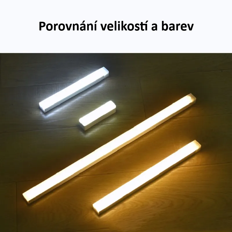LED Světlo s PIR Pohybovým Senzorem 50cm - Barva: Studená bílá