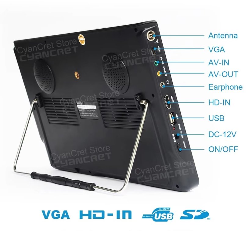 12" LEADSTAR 1080P Přenosná TV