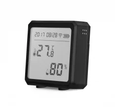 WiFi Senzor Teploty a Vlhkosti Vzduchu s LCD Displejem, Černý