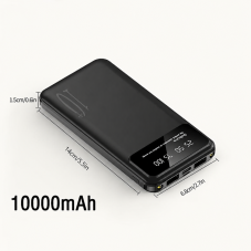 Powerbanka 10000 mAh s LED displejem a LED svítilnou
