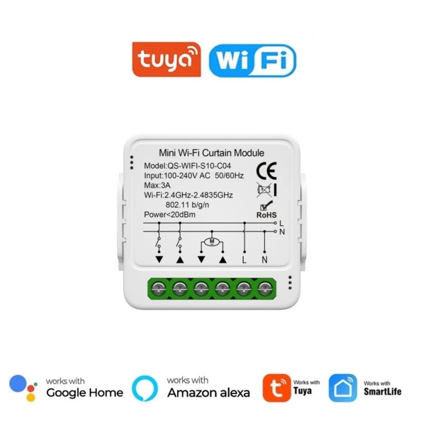 Chytrý Mini Wi-Fi Spínač pro rolety a žaluzie