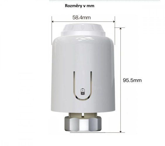 Termostatická hlavice TUYA Zigbee