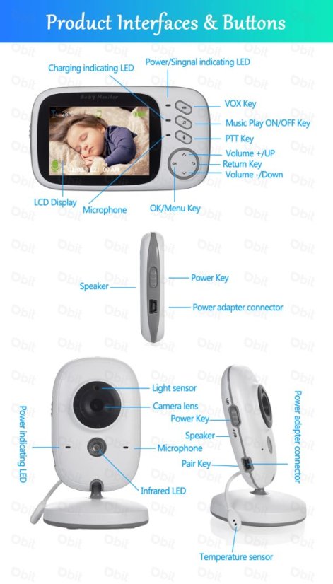 Dětská chůvička H32 Pro 2.4 GHz