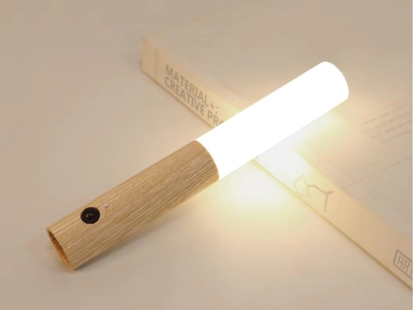 LED Magnetické noční světlo s pohybovým senzorem - Barva: Světle hnědá