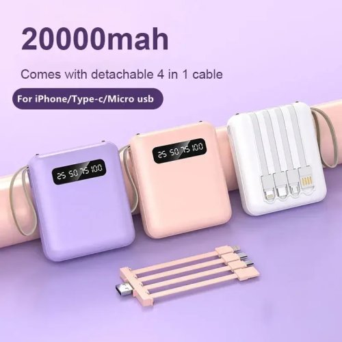 PowerBanka 4v1 20000mAh s LED světlem