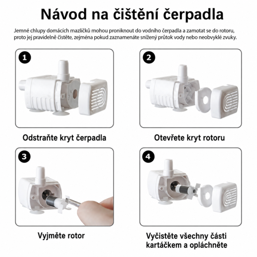 Nerezová Fontána 2,2l pro Kočky a Psy – s Filtrací a Tichým Čerpadlem