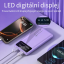 Powerbanka 10000 mAh s LED displejem a LED svítilnou