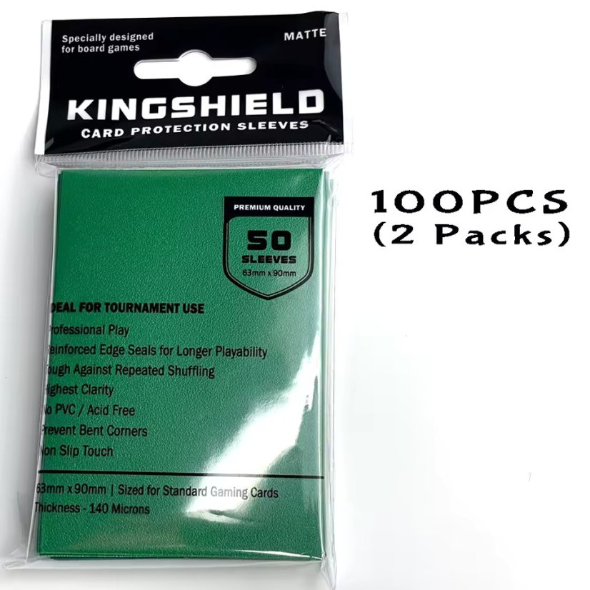 Matné barevné obaly na karty – 100 ks (66×91 mm) - Barva: Červená