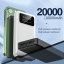 Powerbanka 10000 mAh s LED displejem a LED svítilnou