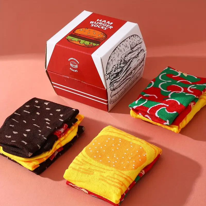 Burger Ponožky – 2 Páry Veselých Ponožek