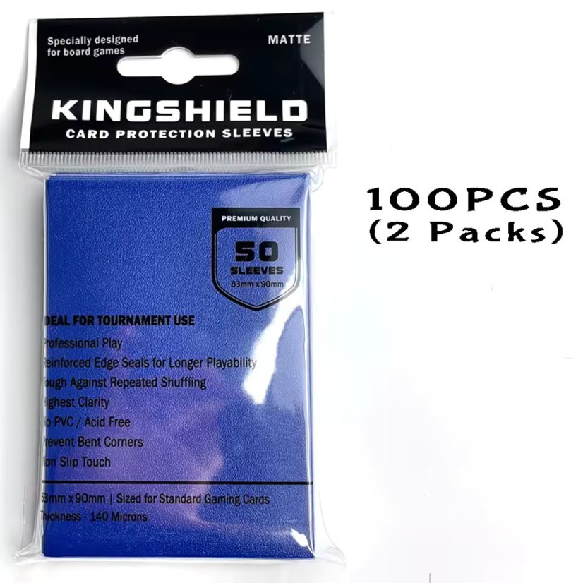 Matné barevné obaly na karty – 100 ks (66×91 mm) - Barva: Červená