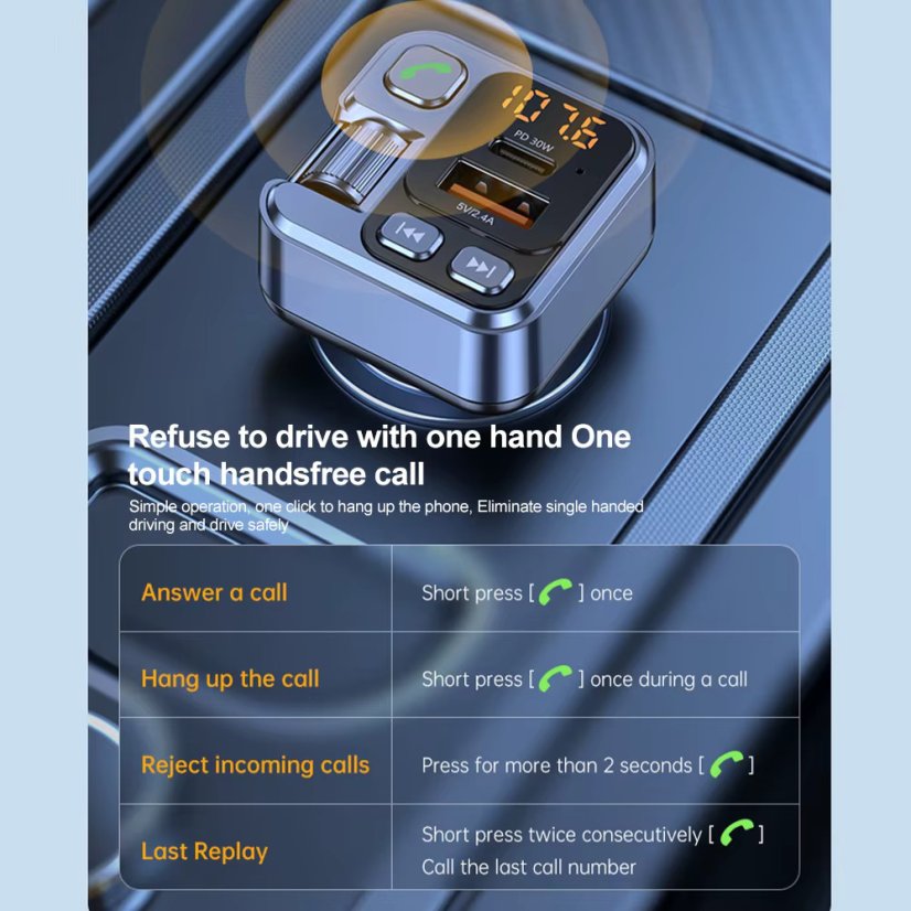 Bluetooth FM Transmitter do auta