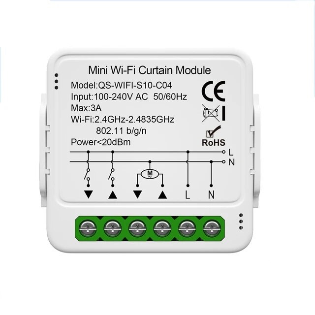Chytrý Mini Wi-Fi Spínač pro rolety a žaluzie