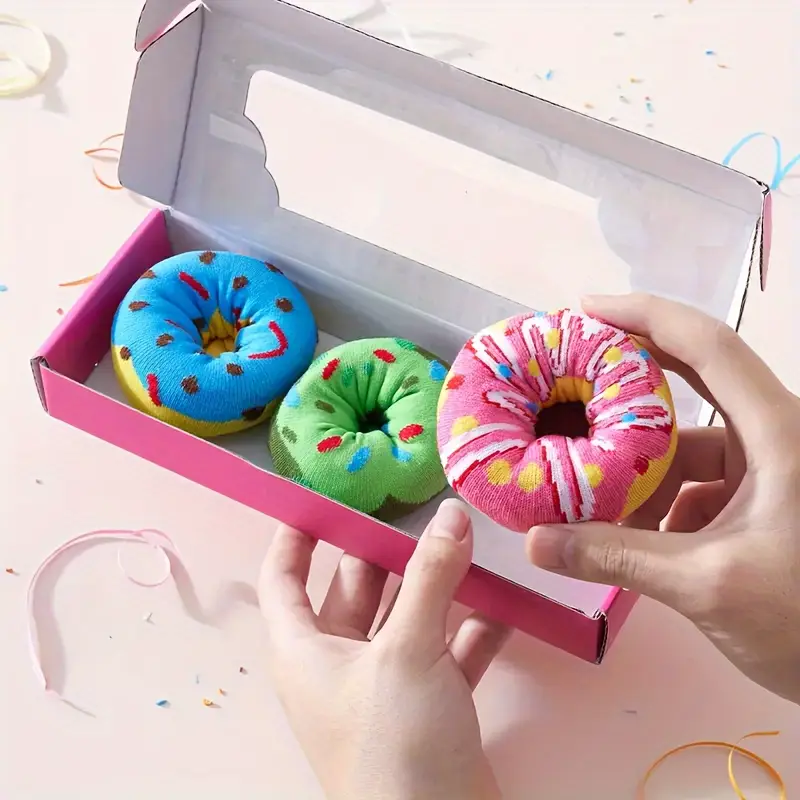 Donut Ponožky – 3 Páry Veselých Ponožek