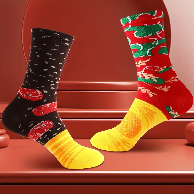 Burger Ponožky – 2 Páry Veselých Ponožek