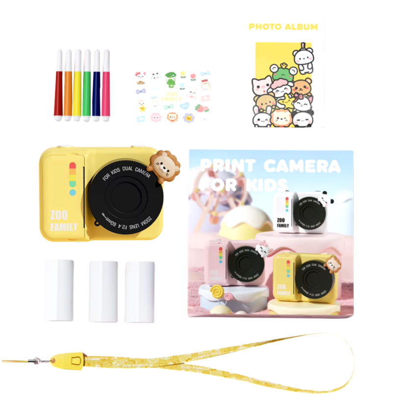 Dětský fotoaparát s tiskem ZooFamily Lvíček