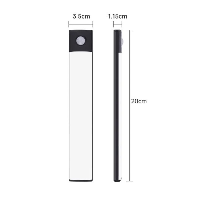 LED Světlo s PIR Pohybovým Senzorem 3v1 20cm