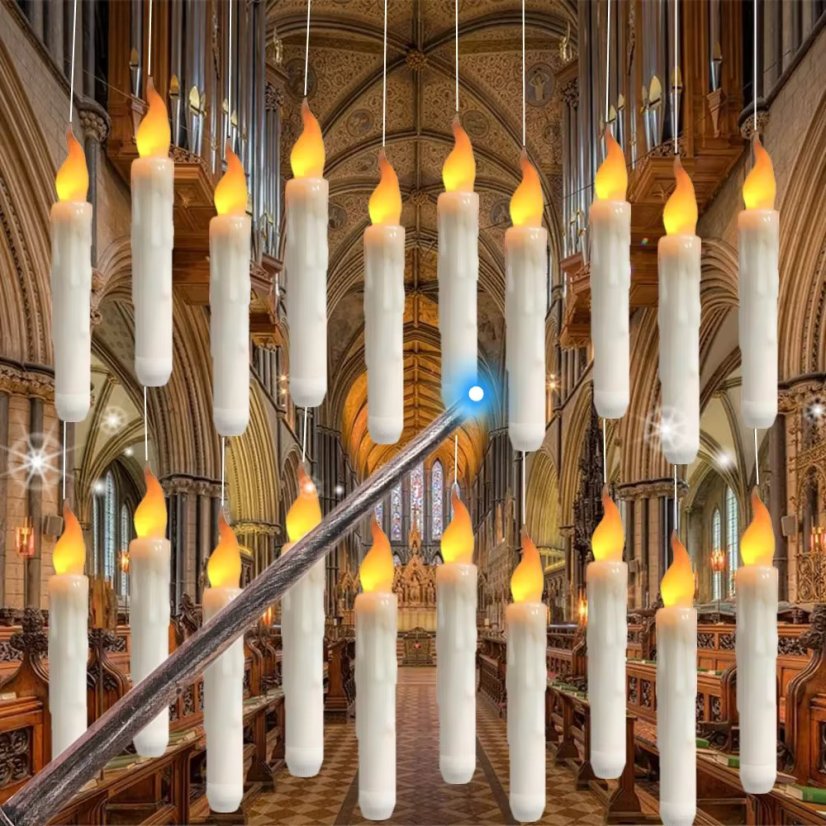Levitující svíčky Harry Potter ovládané hůlkou