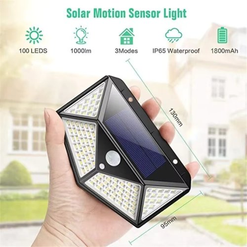 Solární LED světlo s pohybovým senzorem