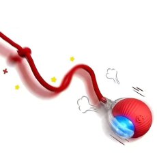 Interaktivní míček pro kočky s provázkem