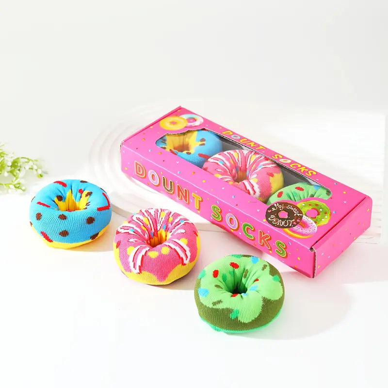 Donut Ponožky – 3 Páry Veselých Ponožek