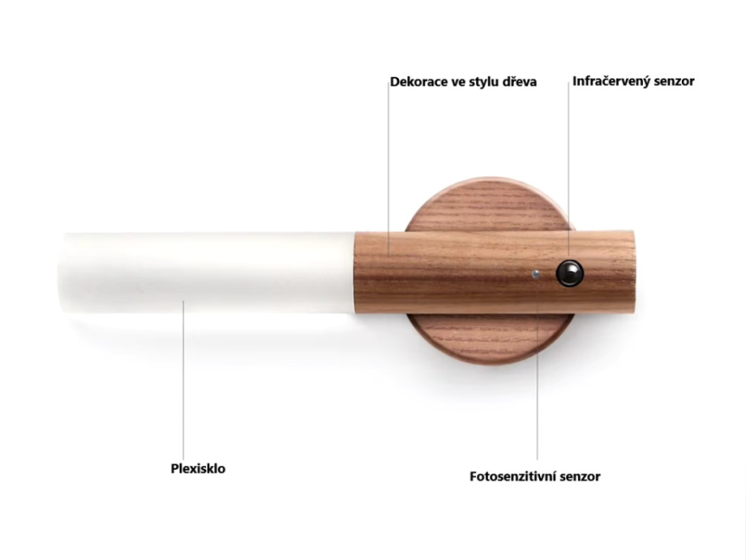 LED Magnetické noční světlo s pohybovým senzorem
