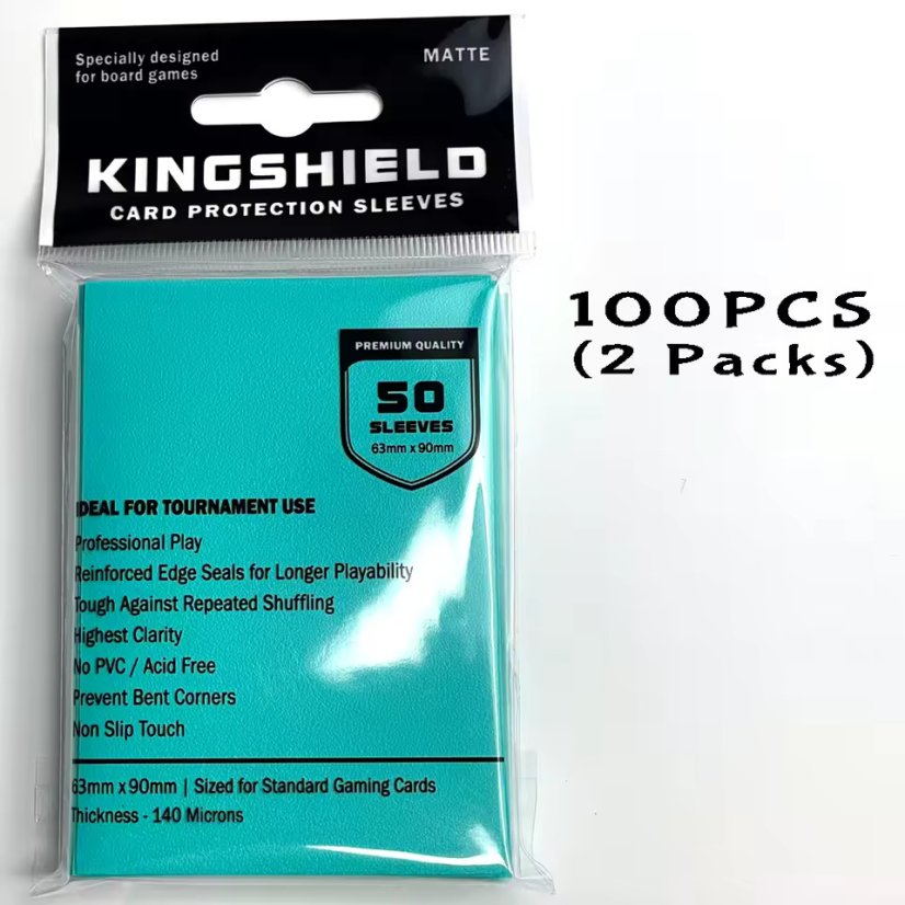 Matné barevné obaly na karty – 100 ks (66×91 mm) - Barva: Červená