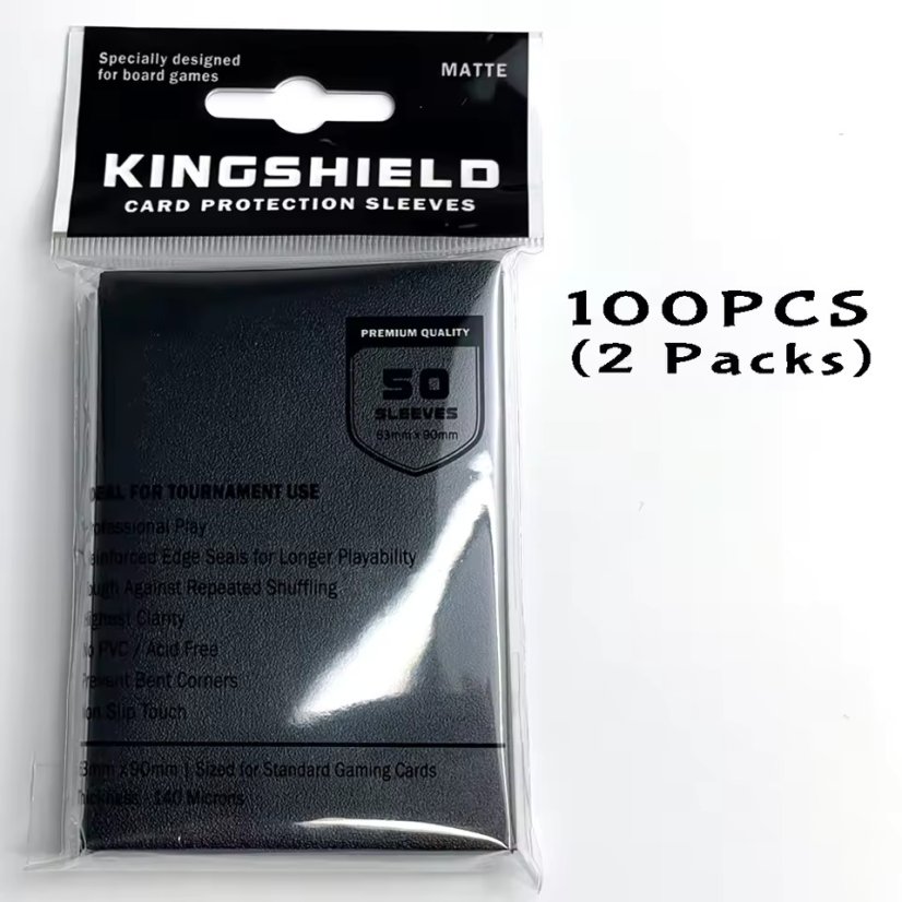 Matné barevné obaly na karty – 100 ks (66×91 mm) - Barva: Červená