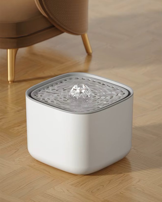 Automatická fontána pro kočky – 3L - Barva: Bílá