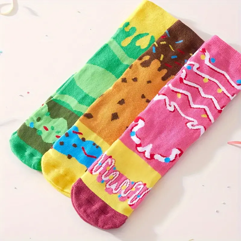 Donut Ponožky – 3 Páry Veselých Ponožek