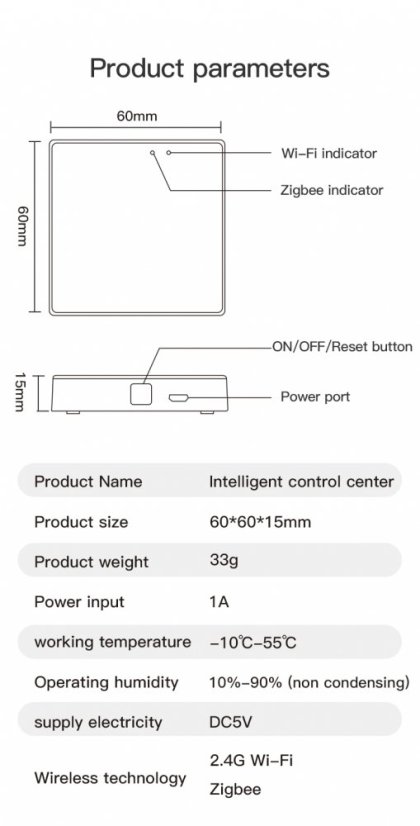 Zigbee TUYA Brána Gateway
