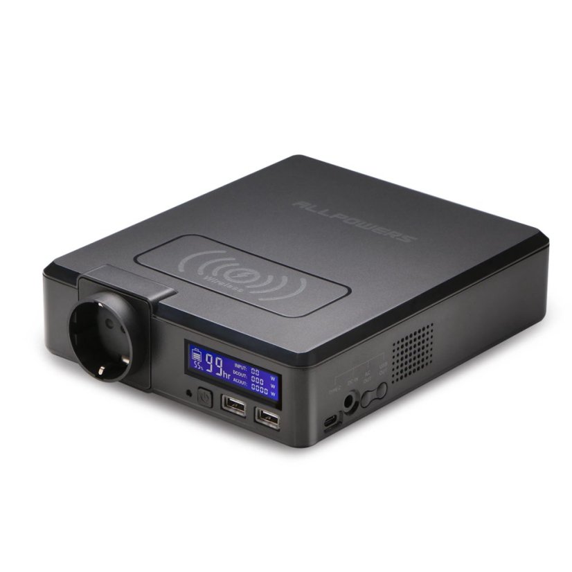Powerbanka 41Ah a 200W s bezdrátovým nabíjením