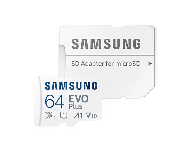 Paměťová karta Samsung MicroSDXC 64GB EVO Plus + SD Adaptér