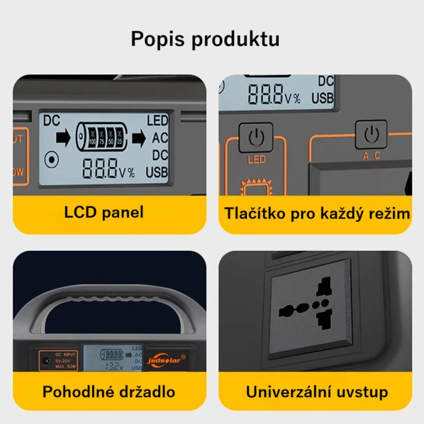 Přenosná Nabíjecí Stanice, 100W