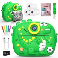 Dětský Fotoaparát s Tiskem – Dinosaurus, HD 1080P